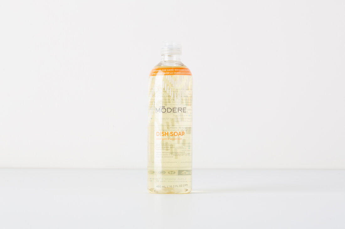 Modere Dish Soap on a plain background