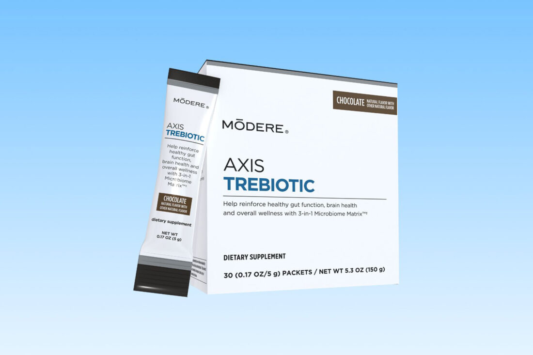 Modere Axis TreBiotic on a blue background.